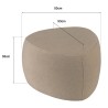 Pebble-shaped pouffe no. 2 in dark beige velvet-effect fabric | Leopold Collection