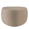 Pebble-shaped pouffe no. 3 in dark beige velvet-effect fabric | Leopold Collection