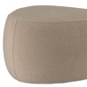 Pouf forme galet n°3 en tissu effet velours beige foncé  | Collection Leopold