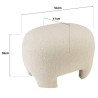 Designer pouffe no. 1 in beige small bouclé fabric | Leopold Collection