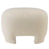 Designer pouffe no. 1 in beige small bouclé fabric | Leopold Collection