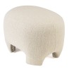 Designer pouffe no. 1 in beige small bouclé fabric | Leopold Collection