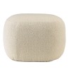 Pouf forme design n°2 en tissu petite bouclette beige  | Collection Leopold