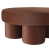 Pouf en tissu effet velours marron | Collection Leopold