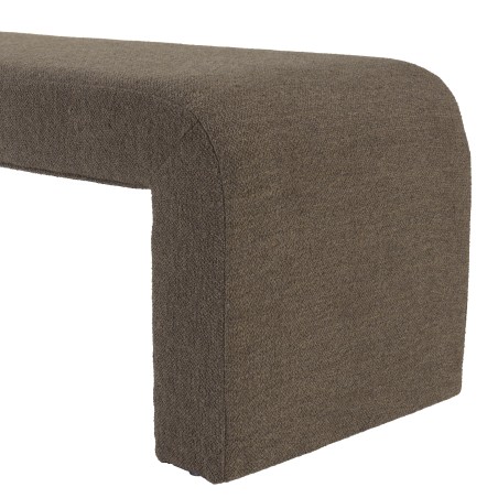 Banc en tissu petite bouclette taupe foncé | Collection Leopold