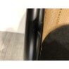 Fauteuil tissu noir dossier arrondi effet cannage LEA | Seconde main