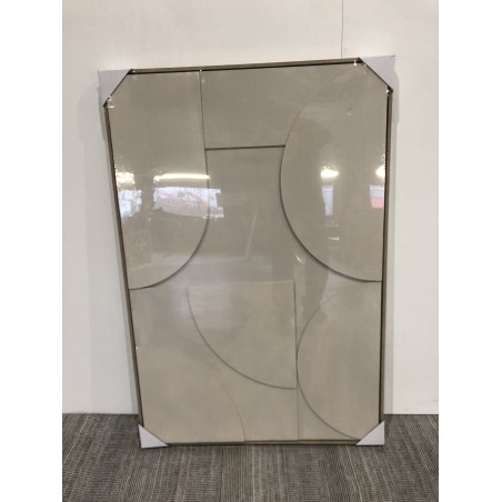 SECONDE MAIN - Décoration murale formes abstraites beiges en relief