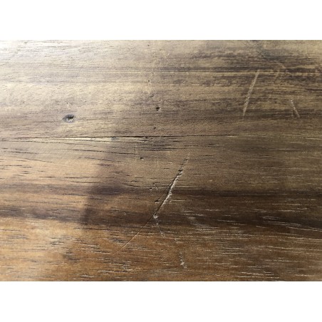 SECOND-HAND  - Brown 2-tier TV stand Recycled teak Recycled acacia mahogany and black metal