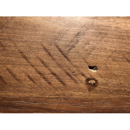 SECONDE MAIN  - Meuble TV marron 2 niveaux Teck recyclé