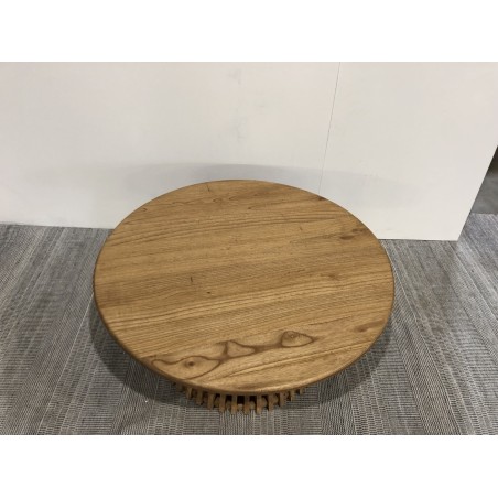 90cm round coffee table in mindi wood  | SECOND-HAND
