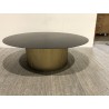 Round coffee table 110x110cm black iron top | Second life
