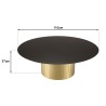 Round coffee table 110x110cm black iron top | Second life