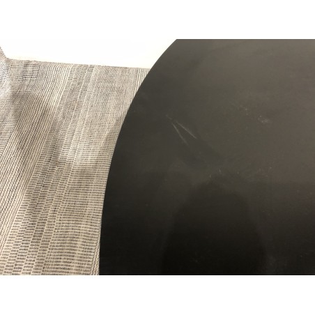 Table basse ronde plateau en fer noir | Seconde Vie