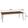 Table à manger KIARA en bois recyclé 220x100cm | Seconde Vie
