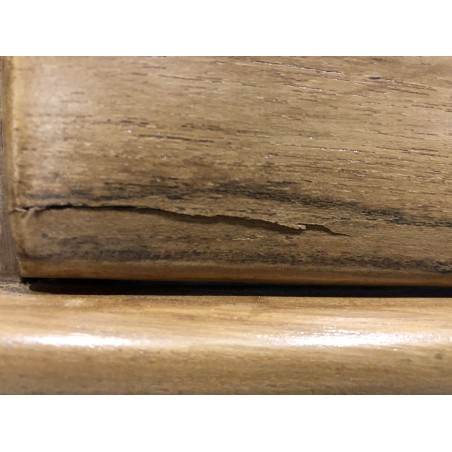 Brown teak desk with 2 drawers | Second Life