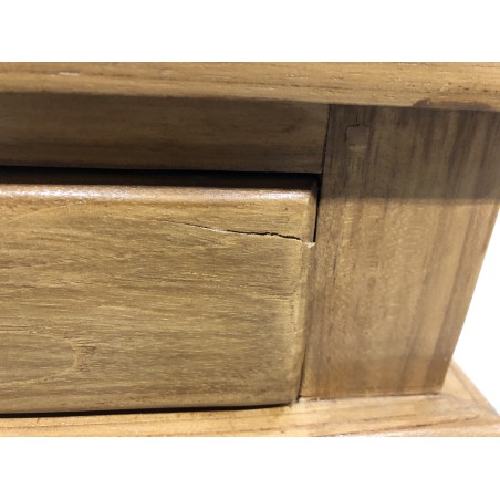 Bureau marron bois Teck 2 tiroirs | Seconde Main