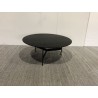 Table basse ronde noire 78x78cm piètement métal | Seconde Main