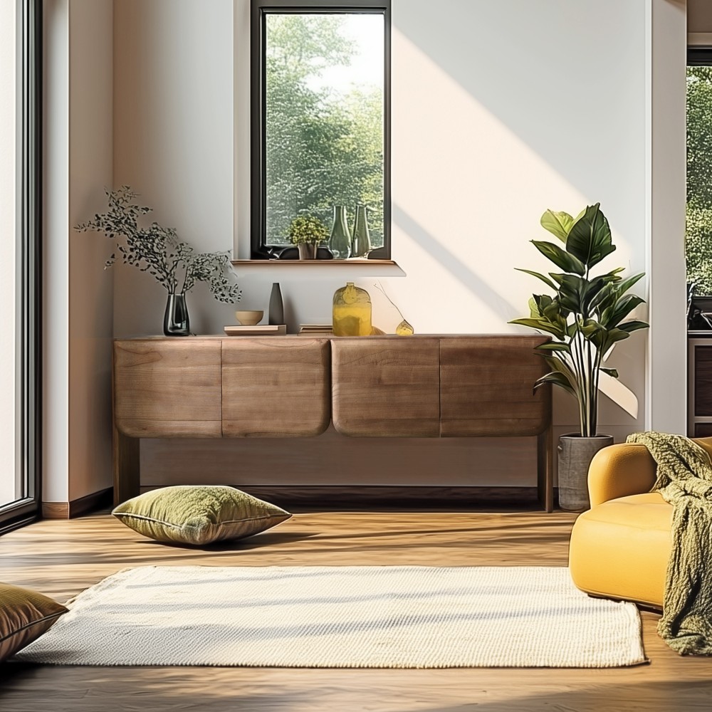 4-drawer sideboard in mindi wood | Romy Collection | Macabane