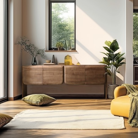 Buffet 4 tiroirs en bois de mindi | Collection Romy | Macabane