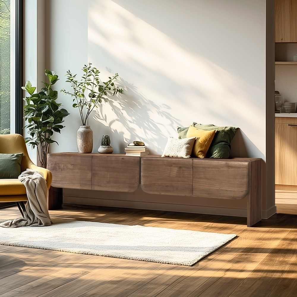 Meuble TV 4 tiroirs en bois de mindi | Collection ROMY | Macabane