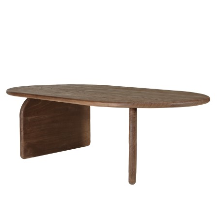 140cm organic-shaped coffee table in mindi wood | Romy Collection