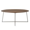 Round coffee table 80x80cm in mindi wood with black metal legs | Romy Collection