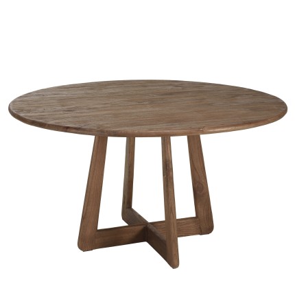 140x140cm round dining table in mindi wood | Romy Collection
