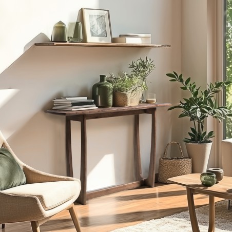 120cm mindi wood console table - Romy Collection