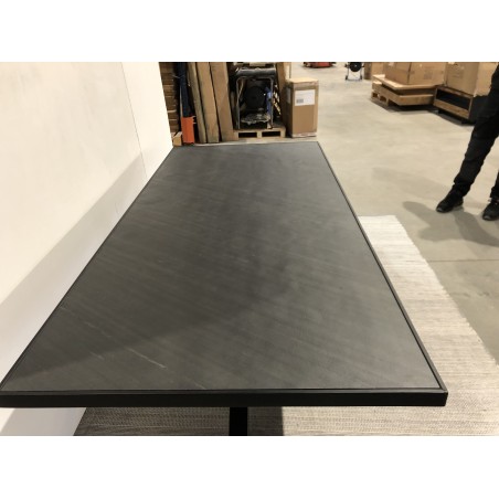 SECOND-HAND - Dining table 220x100cm black stone effect top