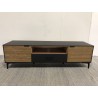 Wooden TV stand brown pine, black | Second Hand
