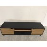 Wooden TV stand brown pine, black | Second Hand