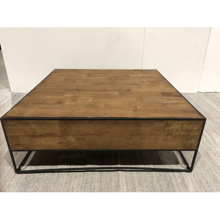 Square coffee table in recycled teak | Second-hand