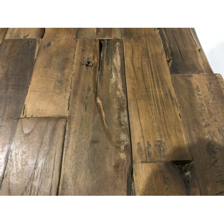 Table basse carrée bois massif marron | Seconde Main