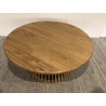 90cm round coffee table in mindi wood  | SECOND-HAND