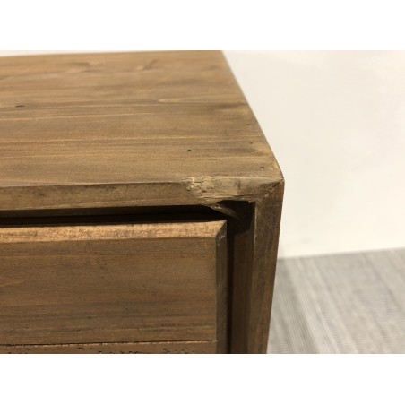 Meuble TV marron 3 tiroirs bois Teck | Seconde Main