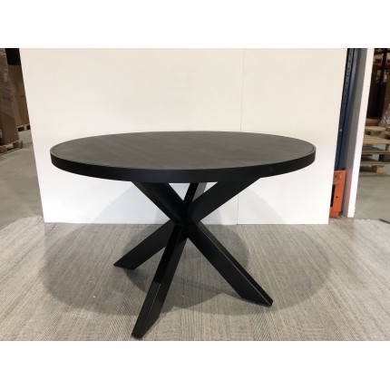 SECOND-HAND - Round dining table with black stone-effect top