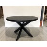 SECOND-HAND - Round dining table with black stone-effect top