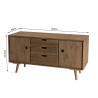 Buffet scandi marron bois 2 portes 3 tiroirs | Seconde Main