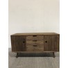 Buffet scandi marron bois 2 portes 3 tiroirs | Seconde Main