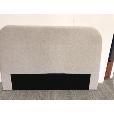 Upholstered headboard for 140/160 cm beds in beige - Arthur Collection