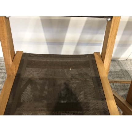 Lot de 2 chaises pliantes textilène couleur taupe | SECONDE VIE