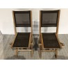 2 chaises pliantes textilène couleur taupe | SECONDE VIE
