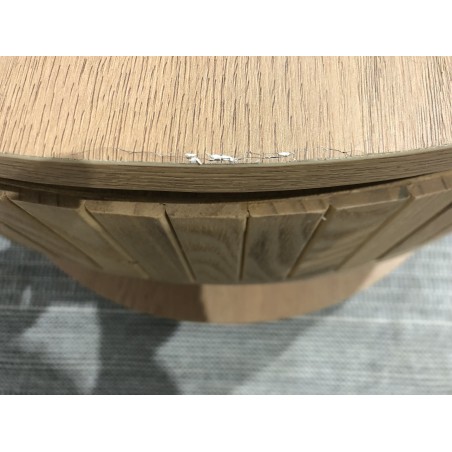 Retro-style wooden coffee table with 2 drawers, pine | Second-hand