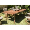 Garden table for 8/10 people, 180/240x100x75 cm, made of acacia wood | Second Life