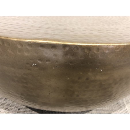 Table basse coque ronde doré antique | Seconde Main