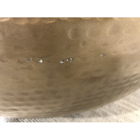 Table basse coque ronde doré antique | Seconde Main