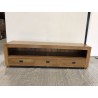 Brown TV cabinet with 3 drawers Teak | Second-hand
