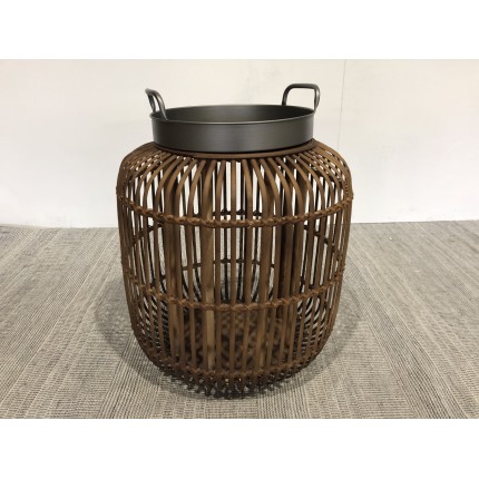 Side table with brown rattan handles | Second Hand