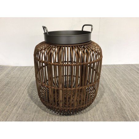Side table with brown rattan handles | Second Hand