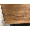 Coffee table with beams, 120x60cm, Suar wood, black legs | Second Hand
